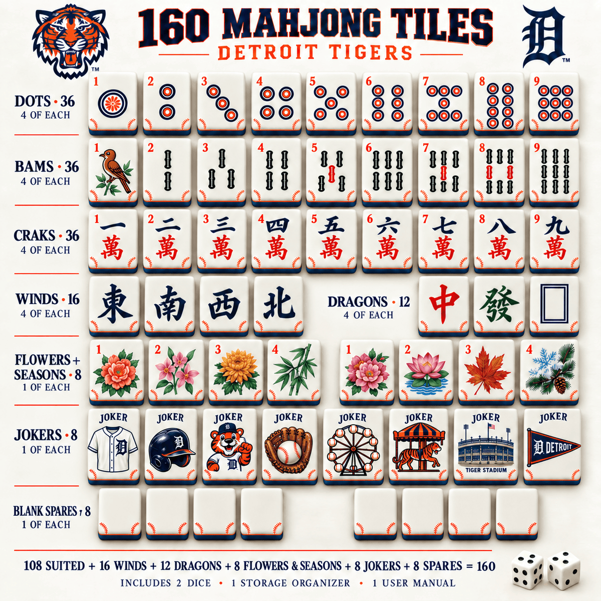 Premium DTTG Mahjong Tiles Set TTMH