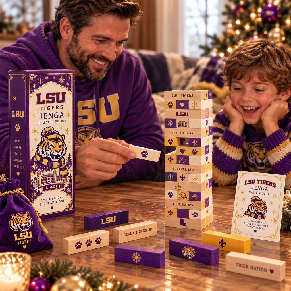 Jenga Collector Edition – Premium LSU Wooden Stacking Game VTH