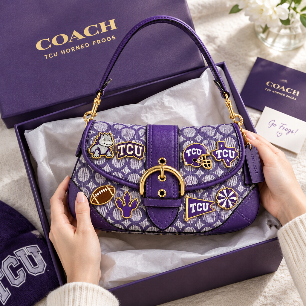 TCU Horned Frogs Soho Bag With Charm