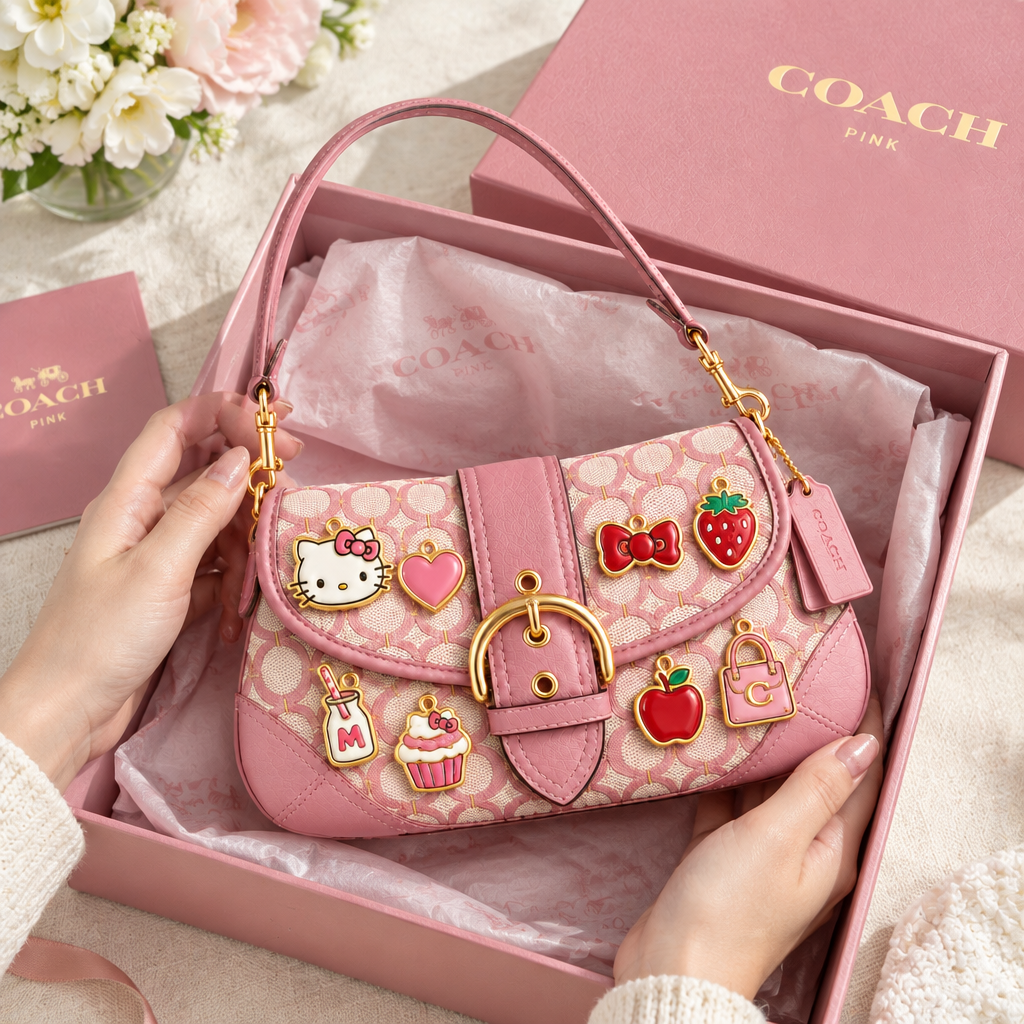 Pink Soho Bag With Charm